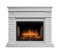 Портал для электрокамина Firelight Bricks 30 камень белый белая эмаль НС-1277348