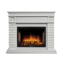 Портал для электрокамина Firelight Bricks 30 камень белый белая эмаль НС-1277348