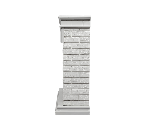 Портал для электрокамина Firelight Bricks 30 камень белый белая эмаль НС-1277348