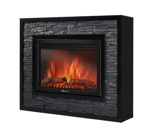 Портал для электрокамина Firelight Loft 30 черный камень черная эмаль НС-1199827