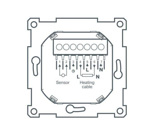 Терморегулятор для теплого пола Thermo Thermoreg TI-200 Design черный TI-200 Design Black