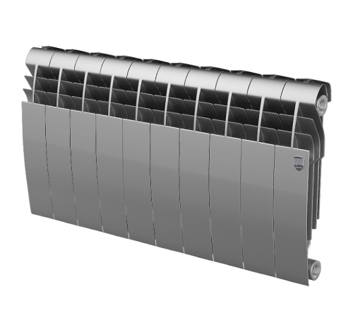 Радиатор биметаллический Royal Thermo BiLiner 350 Silver Satin 10 секций боковое подключение НС-1197126