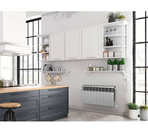 Радиатор биметаллический Royal Thermo BiLiner 350 Silver Satin 10 секций боковое подключение НС-1197126