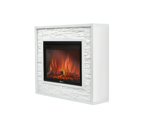 Портал для электрокамина Firelight Loft 30 белый камень белая эмаль НС-1182357