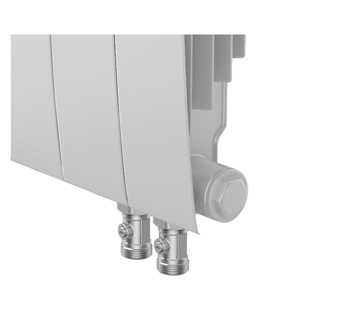 Радиатор биметаллический Royal Thermo BiLiner 350 12 секций VDR Bianco Traffico НС-1309705
