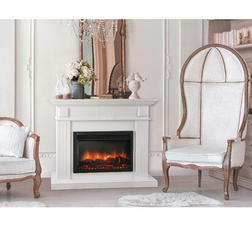 Портал для электрокамина Firelight Bianco 25 шпон беленый дуб 1121768