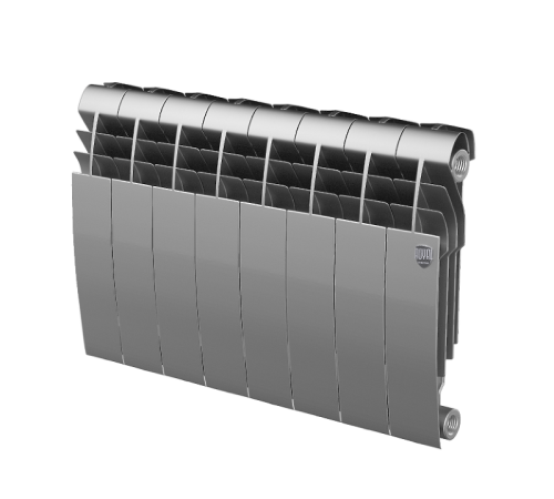 Радиатор биметаллический Royal Thermo BiLiner 350 Silver Satin 8 секций боковое подключение НС-1197130