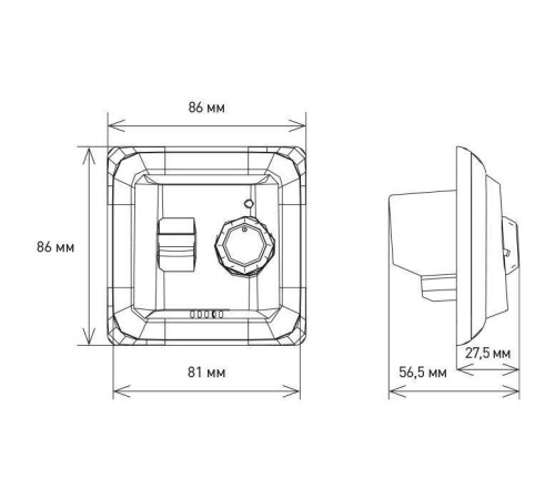 Терморегулятор механический IQWATT IQ THERMOSTAT M слоновая кость 404