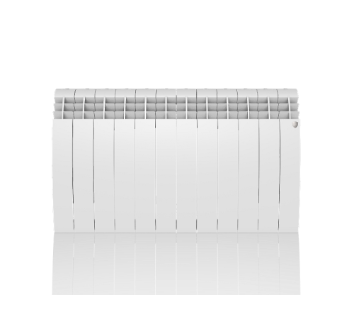 Радиатор биметаллический Royal Thermo BiLiner 500 Bianco Traffico 12 секций боковое подключение 1176295 RAL 9016