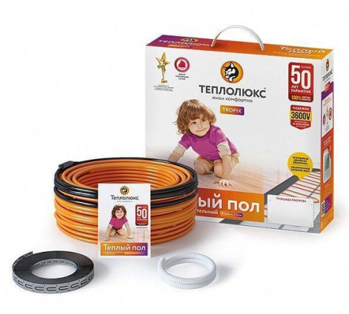 Кабель нагревательный двухжильный Теплолюкс Tropix ТЛБЭ 78 м 1400 Вт 2206249