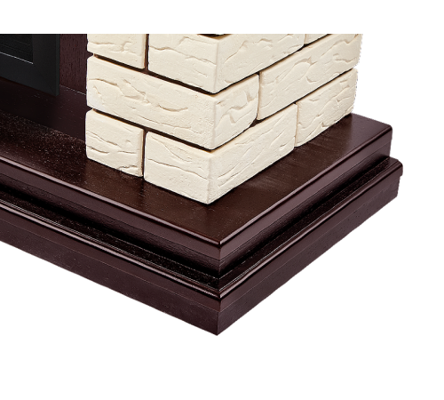 Портал для электрокамина Firelight Bricks 25 камень бежевый шпон темный дуб НС-1202848