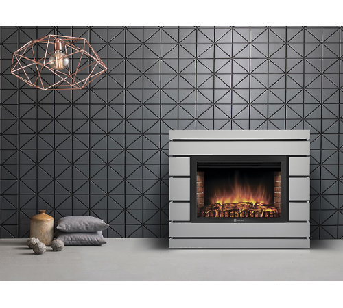 Портал для электрокамина Firelight Moderno 30 шпон белый дуб НС-1241832