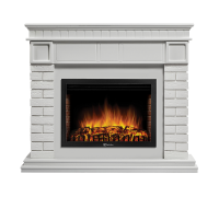 Портал для электрокамина Firelight Bricks 25 камень белый белая эмаль НС-1277346