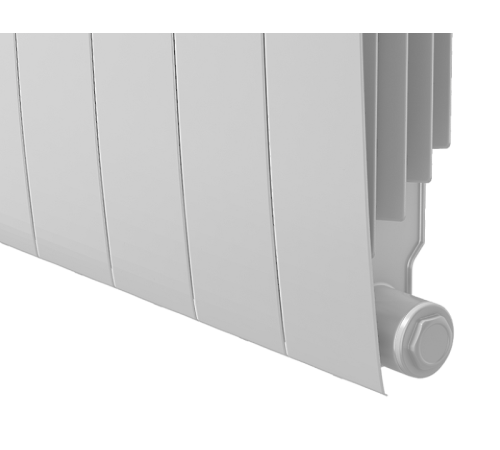 Радиатор биметаллический Royal Thermo BiLiner 500 Bianco Traffico 8 секций боковое подключение 1176306 RAL 9016