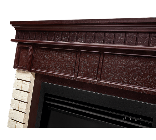 Портал для электрокамина Firelight Bricks 30 камень бежевый шпон темный дуб НС-1202851