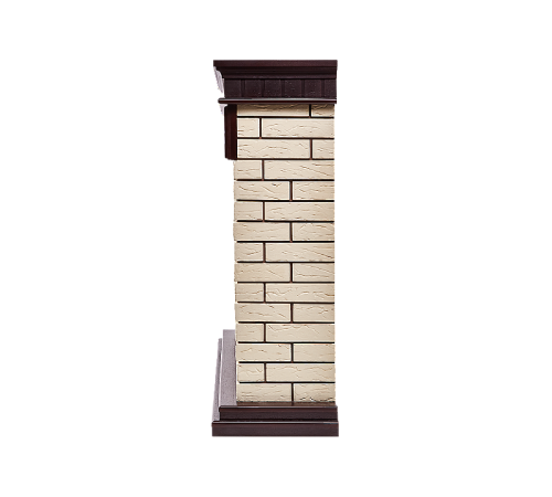 Портал для электрокамина Firelight Bricks 30 камень бежевый шпон темный дуб НС-1202851