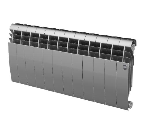 Радиатор биметаллический Royal Thermo BiLiner 350 Silver Satin 12 секций боковое подключение НС-1197127