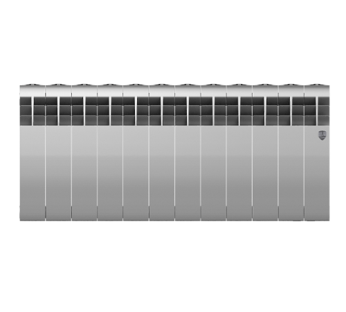 Радиатор биметаллический Royal Thermo BiLiner 350 Silver Satin 12 секций боковое подключение НС-1197127