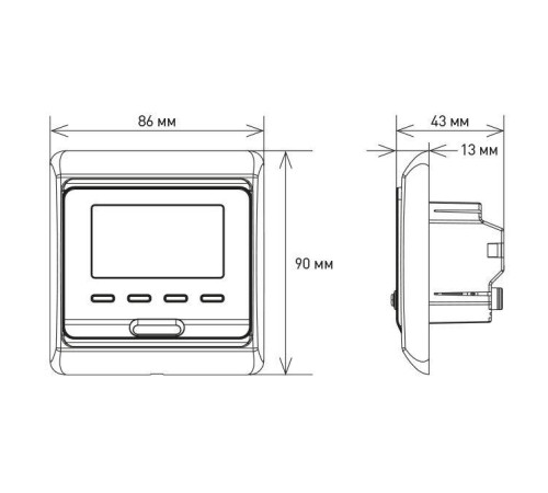 Терморегулятор программируемый IQWATT IQ THERMOSTAT P белый iqwatt405