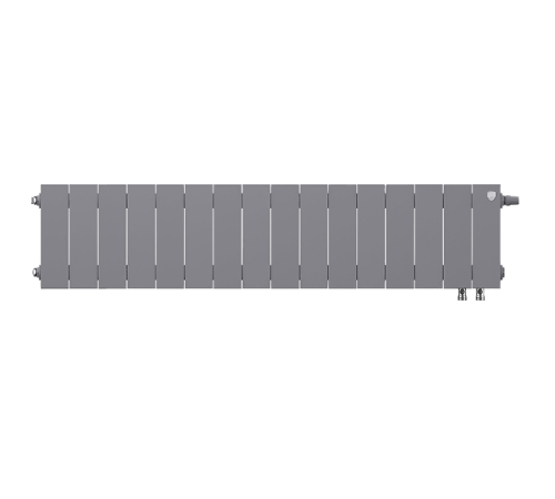 Радиатор биметаллический Royal Thermo PianoForte 200 Silver Satin 16 секций нижнее подключение НС-1346026