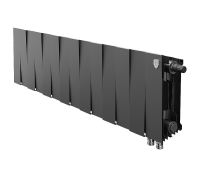 Радиатор биметаллический Royal Thermo PianoForte 200 Noir Sable 14 секций нижнее подключение НС-1346006