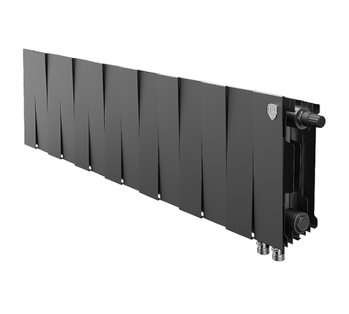 Радиатор биметаллический Royal Thermo PianoForte 200 Noir Sable 14 секций нижнее подключение НС-1346006