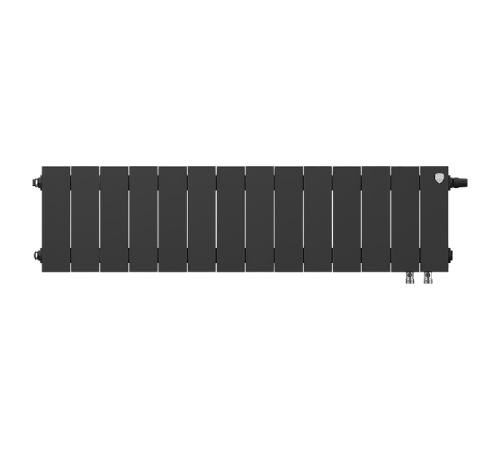 Радиатор биметаллический Royal Thermo PianoForte 200 Noir Sable 14 секций нижнее подключение НС-1346006