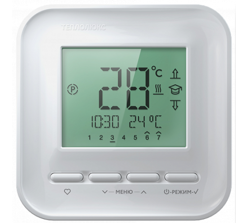 Терморегулятор программируемый Теплолюкс 520 белый 2176932