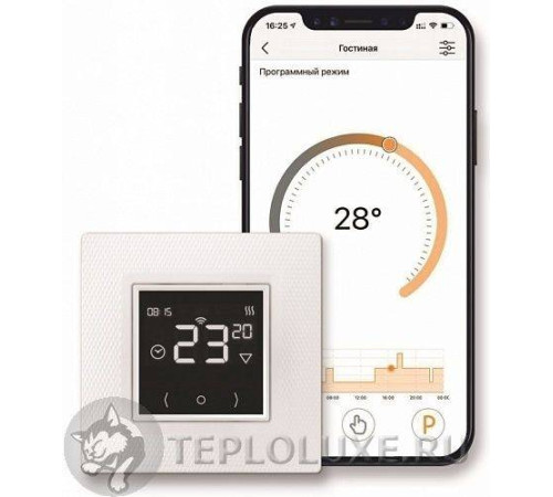 Терморегулятор программируемый Теплолюкс EcoSmart 25 Wi-Fi белый 2239190