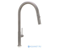 Смеситель для кухни Allen Brau Sprungfeder с вытяжным душем брашированная сталь 5.60002-SS