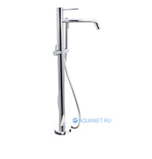 Смеситель для ванны напольный Paffoni LIGHT с ручным душем и шлангом хром LIG032CR
