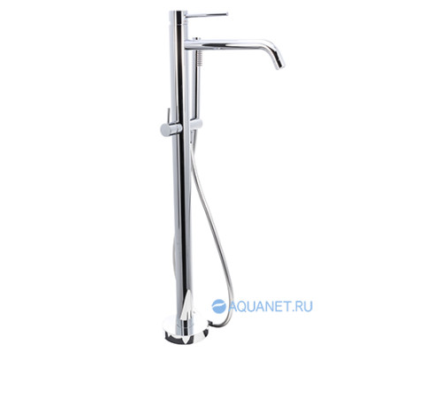 Смеситель для ванны напольный Paffoni LIGHT с ручным душем и шлангом хром LIG032CR
