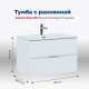 Тумба с раковиной Aquanet Алвита new 80 2 ящика белый матовый 00274114