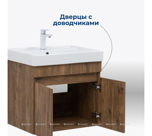 Тумба под раковину Aquanet Оптима 60 дуб рустикальный 00344795