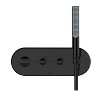 Смеситель для душа Bossini Apice термостатический на 2 выхода с ручным душем черный Z00523.073