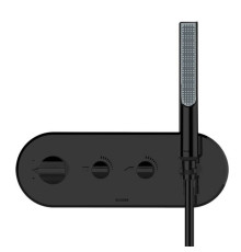 Смеситель для душа Bossini Apice термостатический на 2 выхода с ручным душем черный Z00523.073