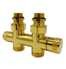 Узел нижнего подключения прямой SR Rubinetterie Tondera 50 мм 1/2x3/4 золото 0692-1500D0E0