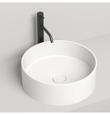 Раковина накладная Salini Armonia 45х45х15 см без отв. S-Sense белый глянцевый 130112G