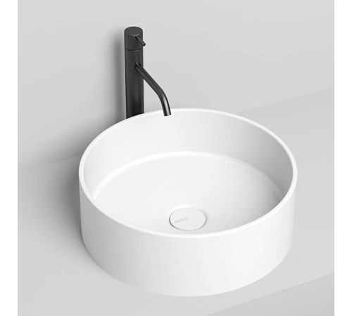 Раковина накладная Salini Armonia 45х45х15 см без отв. S-Sense белый глянцевый 130112G