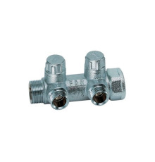 Коллектор запорный проходной FAR MULTIFAR 1х3/4 на 2 отвода FK 3860 134
