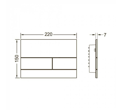 Панель смыва для унитаза TECE TECEsquare II стекло песочно-бежевое сатинированное 9240827