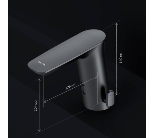 Смеситель для раковины сенсорный AM.PM Inspire V2.0 черный матовый F50A02322