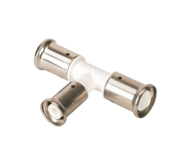 Тройник пресс-фитинг HENCO PVDF переходной уменьшенный 32x26x32 мм белый 10PKW-322632