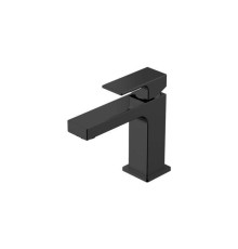 Смеситель для раковины Gattoni Kubik излив 110 мм без донного клапана черный матовый 2582/25NO