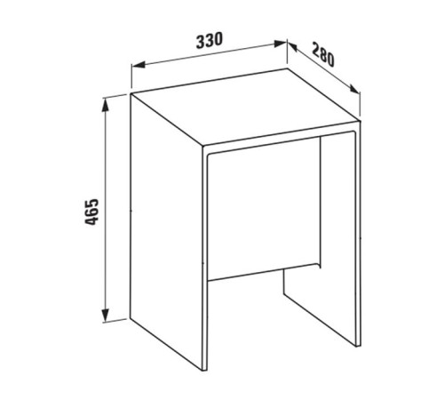 Табурет Laufen Kartell 33х28х46.5 см пластик прозрачный кристалл 3.8933.0.084.000.1