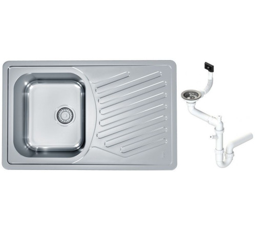 Мойка кухонная Alveus Elegant 30 810х510х190 мм оборачиваемая с сифоном 1126348