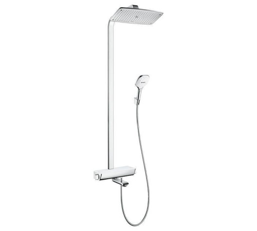 Душевая система Hansgrohe Raindance Select E 360 Showerpipe с термостатом хром/белый 27113400