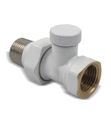 Запорный клапан Primoclima Armature прямой 1/2 белый PC760AW