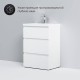 Тумба под раковину напольная AM.PM Gem 60 см 3 ящика белый глянец M91FSX0602WG