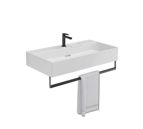 Раковина подвесная Kerama Marazzi Logica 90х48 см 1 отверстие белый глянец LO.wb.90.1